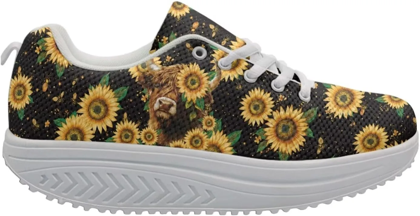 FOR U DESIGNS Fashion Women's Swing Strength Fitness Walking Sneaker Platform Shoes