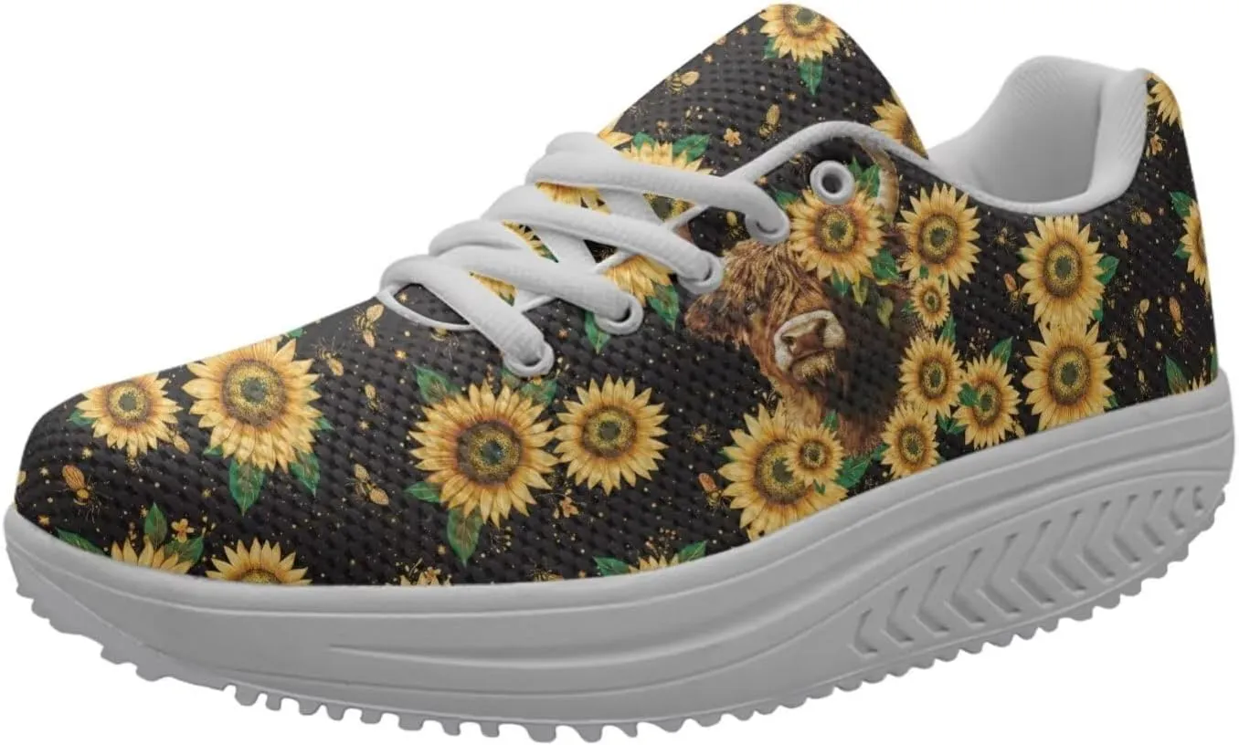 FOR U DESIGNS Fashion Women's Swing Strength Fitness Walking Sneaker Platform Shoes