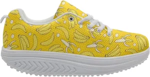 FOR U DESIGNS Fitness Platform Shoes Women Walking Sneaker Casual Wedges Shoes Outdoor for Teenager