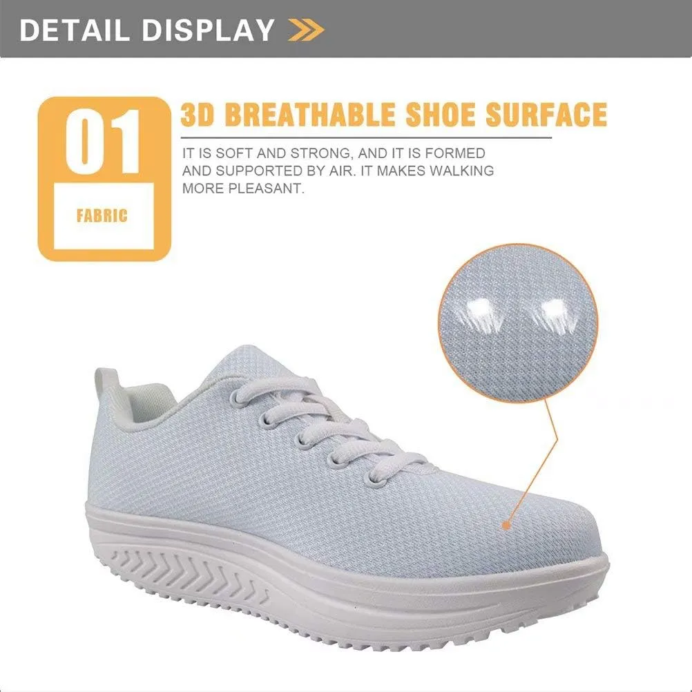 FOR U DESIGNS Fitness Platform Shoes Women Walking Sneaker Casual Wedges Shoes Outdoor for Teenager