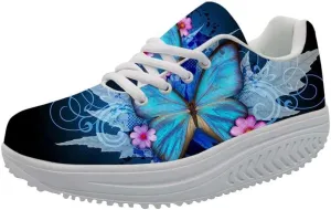 FOR U DESIGNS Fitness Platform Shoes Women Walking Sneaker Casual Wedges Shoes Outdoor for Teenager