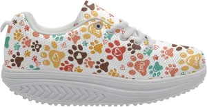 FOR U DESIGNS Fitness Platform Shoes Women Walking Sneaker Casual Wedges Shoes Outdoor for Teenager