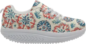 FOR U DESIGNS Women's Sneakers Platform Walking Shoes Casual Lace Up Running Shoes