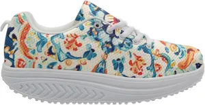 FOR U DESIGNS Women's Sneakers Platform Walking Shoes Casual Lace Up Running Shoes