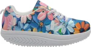 FOR U DESIGNS Women's Sneakers Platform Walking Shoes Casual Lace Up Running Shoes