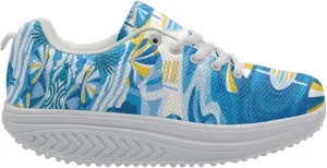 FOR U DESIGNS Women's Sneakers Platform Walking Shoes Casual Lace Up Running Shoes