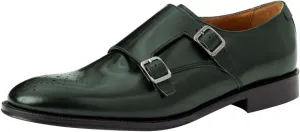 FSJ Men's Double Monk Strap Dress Loafers with Buckle, Comfortable and Breathable Round Toe Slip On Stacked Heels, Formal Business Shoes Size 4-16 US