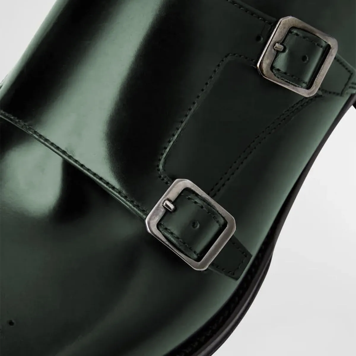 FSJ Men's Double Monk Strap Dress Loafers with Buckle, Comfortable and Breathable Round Toe Slip On Stacked Heels, Formal Business Shoes Size 4-16 US