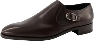 FSJ Men's Single Monk Strap Buckled Dress Loafers Shoes Comfortable Round Toe Slip On Side Elasticity Low Heels Formal Business Casual Shoes Size 4-16 US