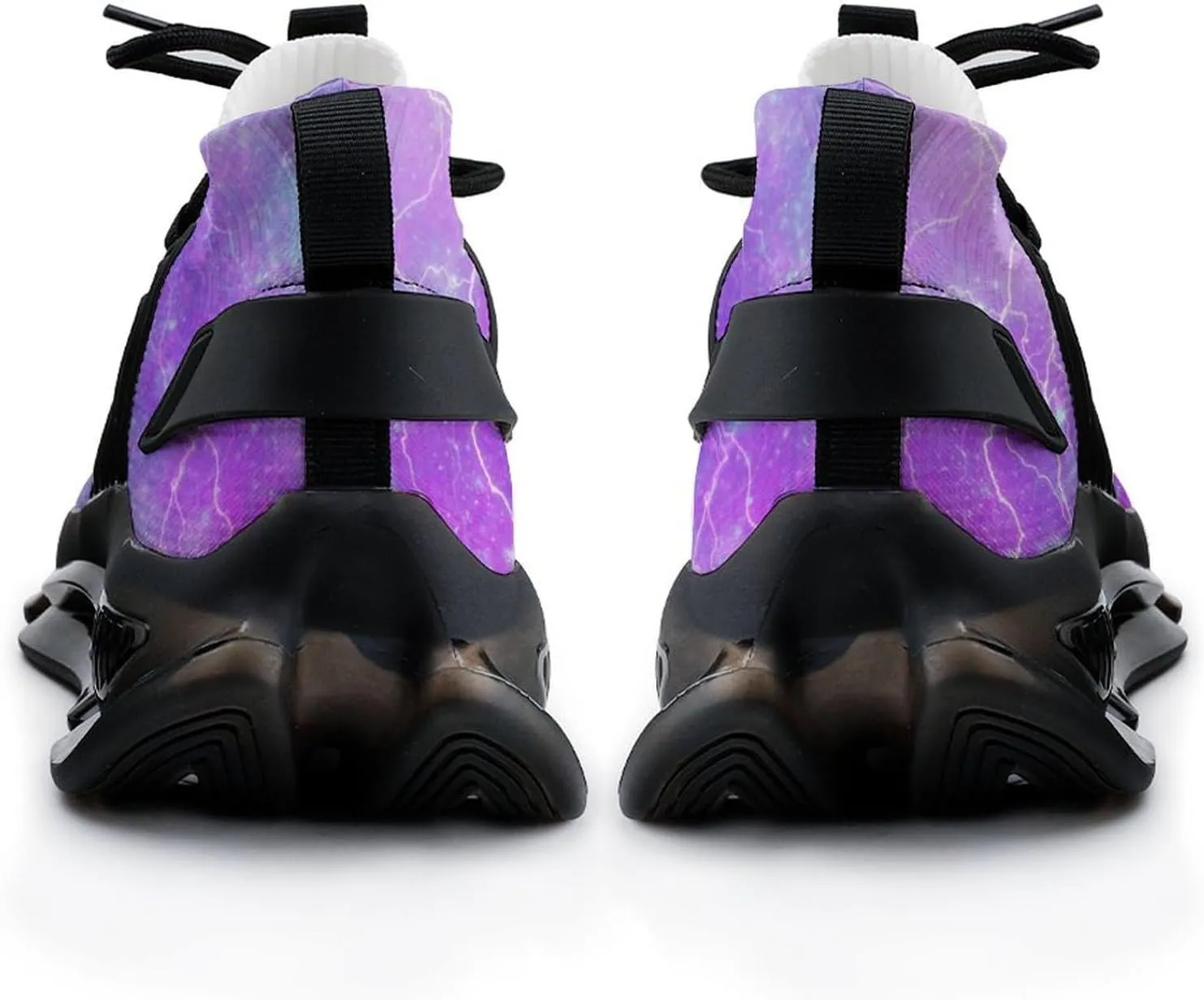 Galaxy Print Walking Shoes for Men Lightweight Tennis Fashion Elastic Sports Shoes Cushion Basketball Shoes