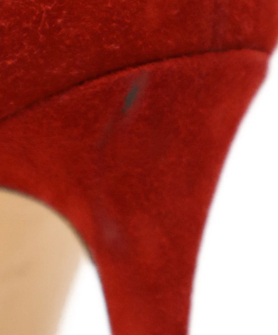 Gianvito Rossi Red Suede Heels sz 5