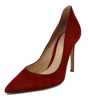 Gianvito Rossi Red Suede Heels sz 5
