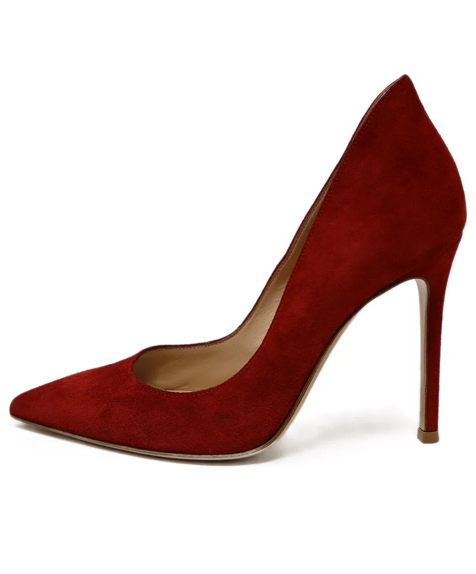 Gianvito Rossi Red Suede Heels sz 5