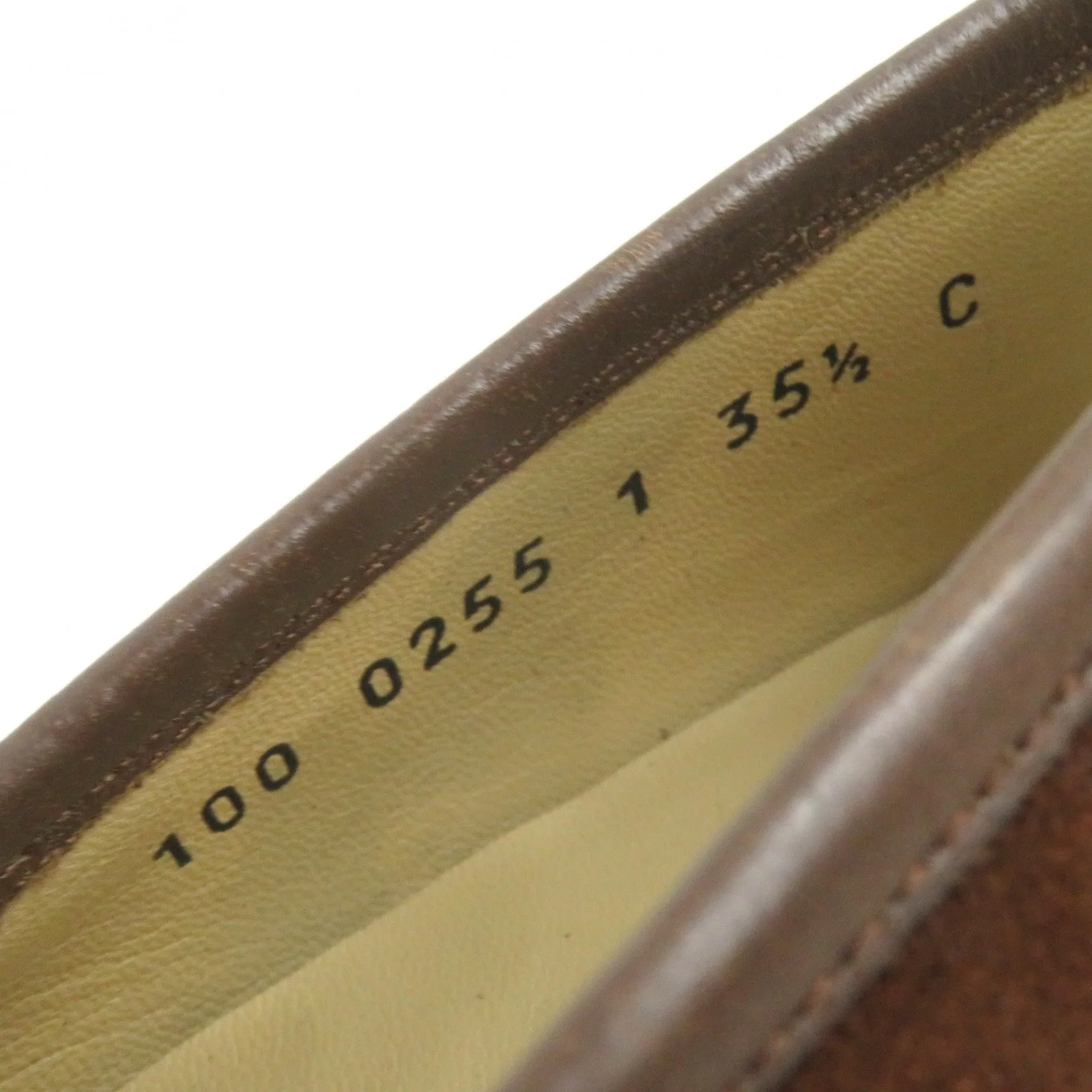 GUCCI loafers Suede leather Brown 35.5