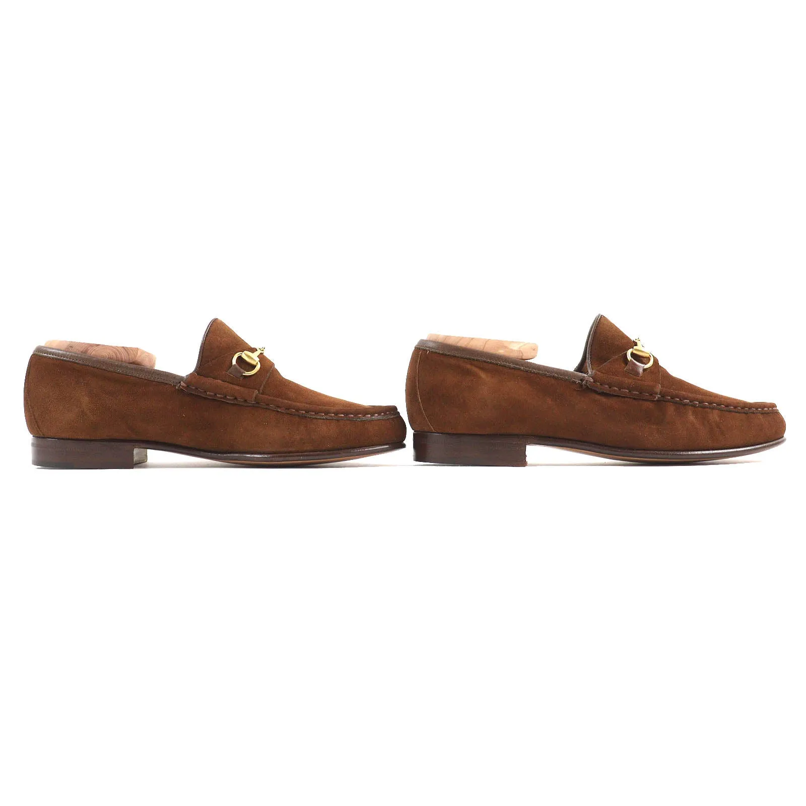 GUCCI loafers Suede leather Brown 35.5