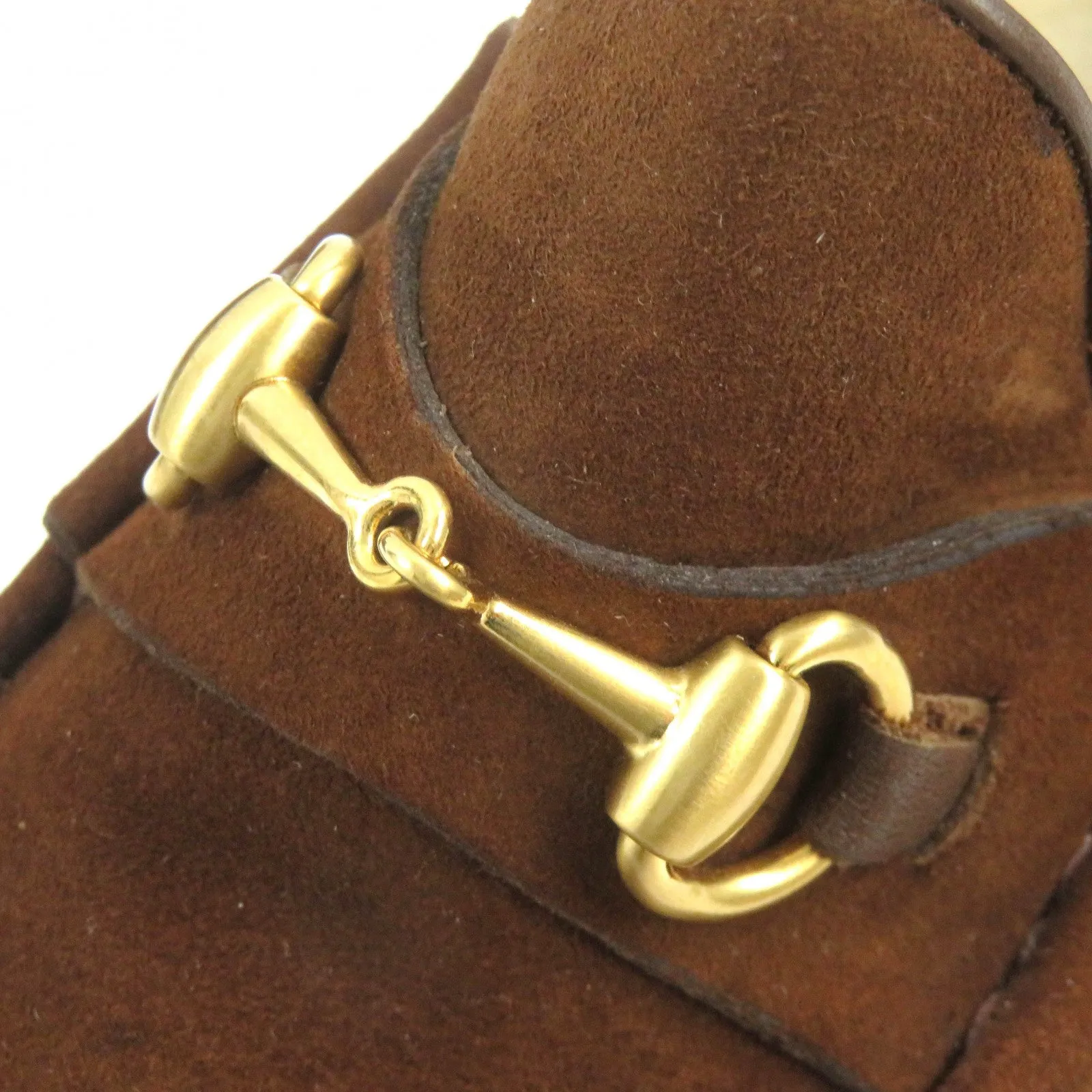 GUCCI loafers Suede leather Brown 35.5