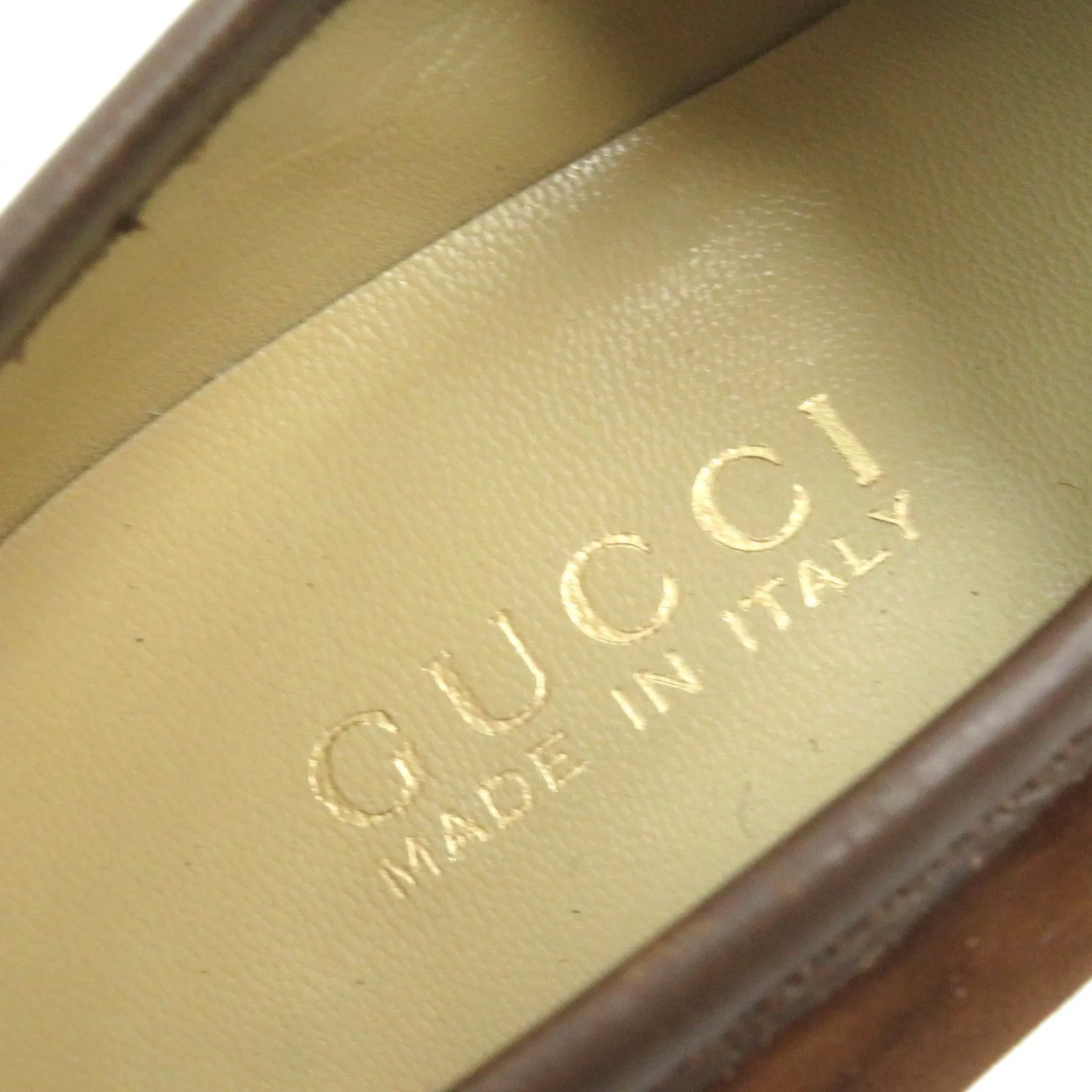 GUCCI loafers Suede leather Brown 35.5