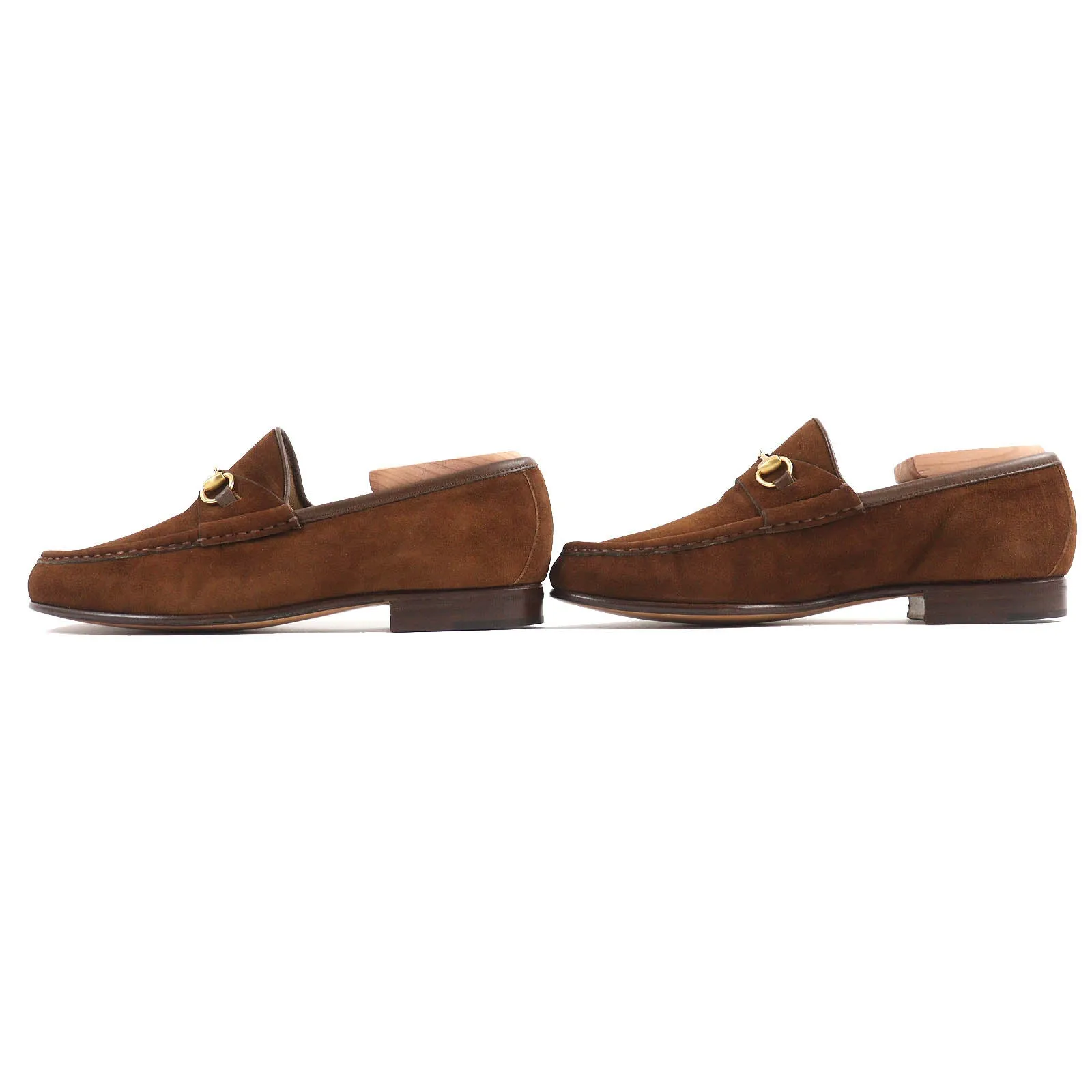 GUCCI loafers Suede leather Brown 35.5