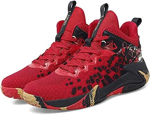 High-Top Basketball Shoes Non Slip Outdoor Cushioning Training Sport Shoes Light and Breathable Boys Basketball Shoes