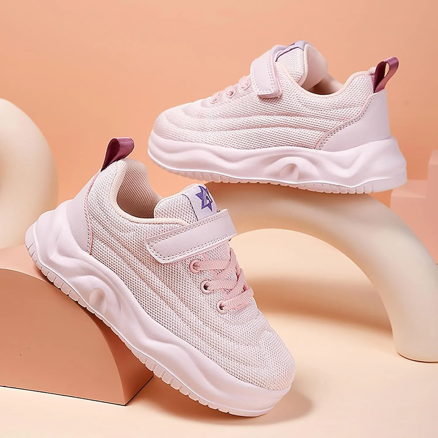 IWIHMIV Toddler Tennis Shoes Girl Running Sneakers Boy Lightweight Breathable Running Athletic Shoes