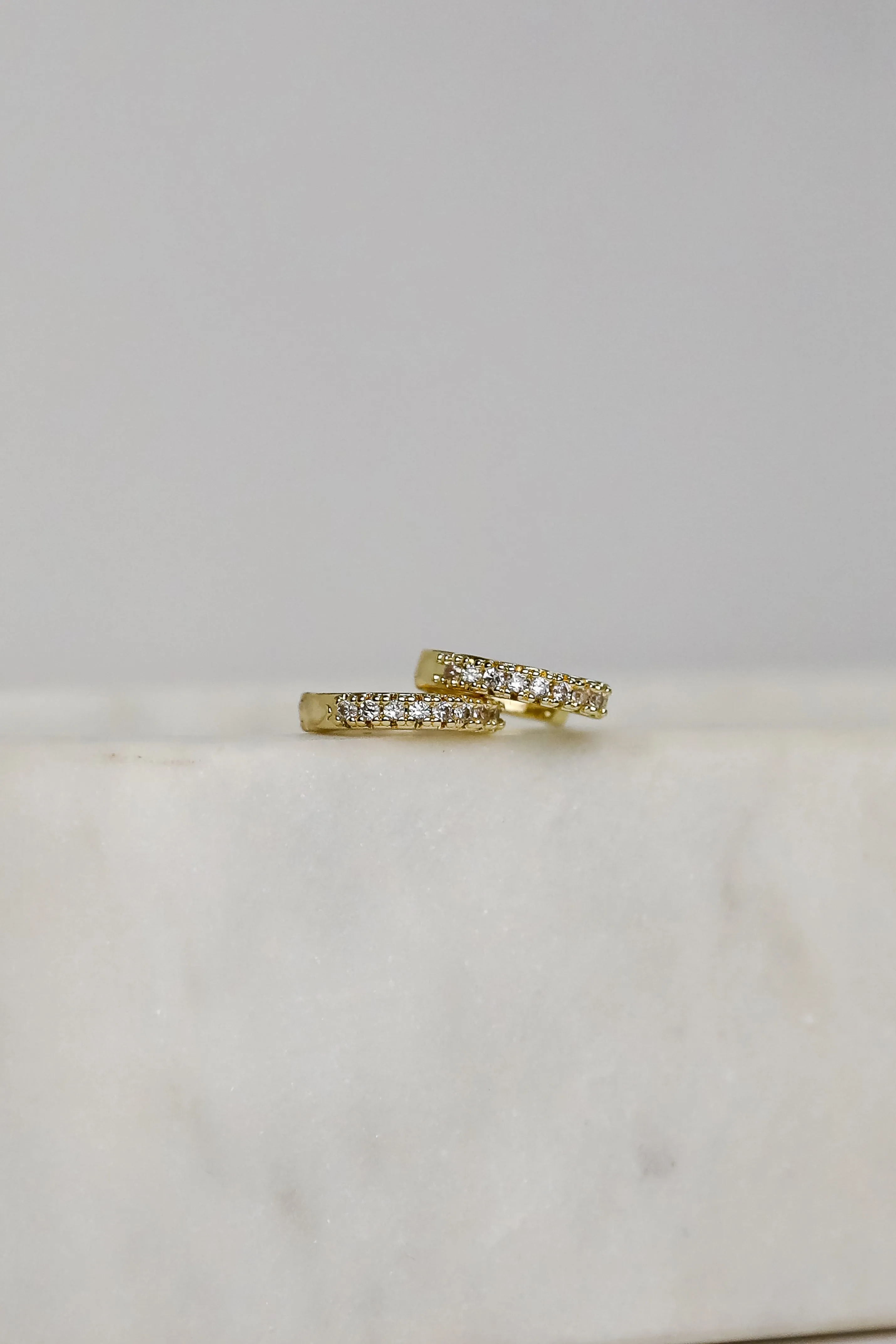 Kiara Rhinestone Mini Hoop Earrings