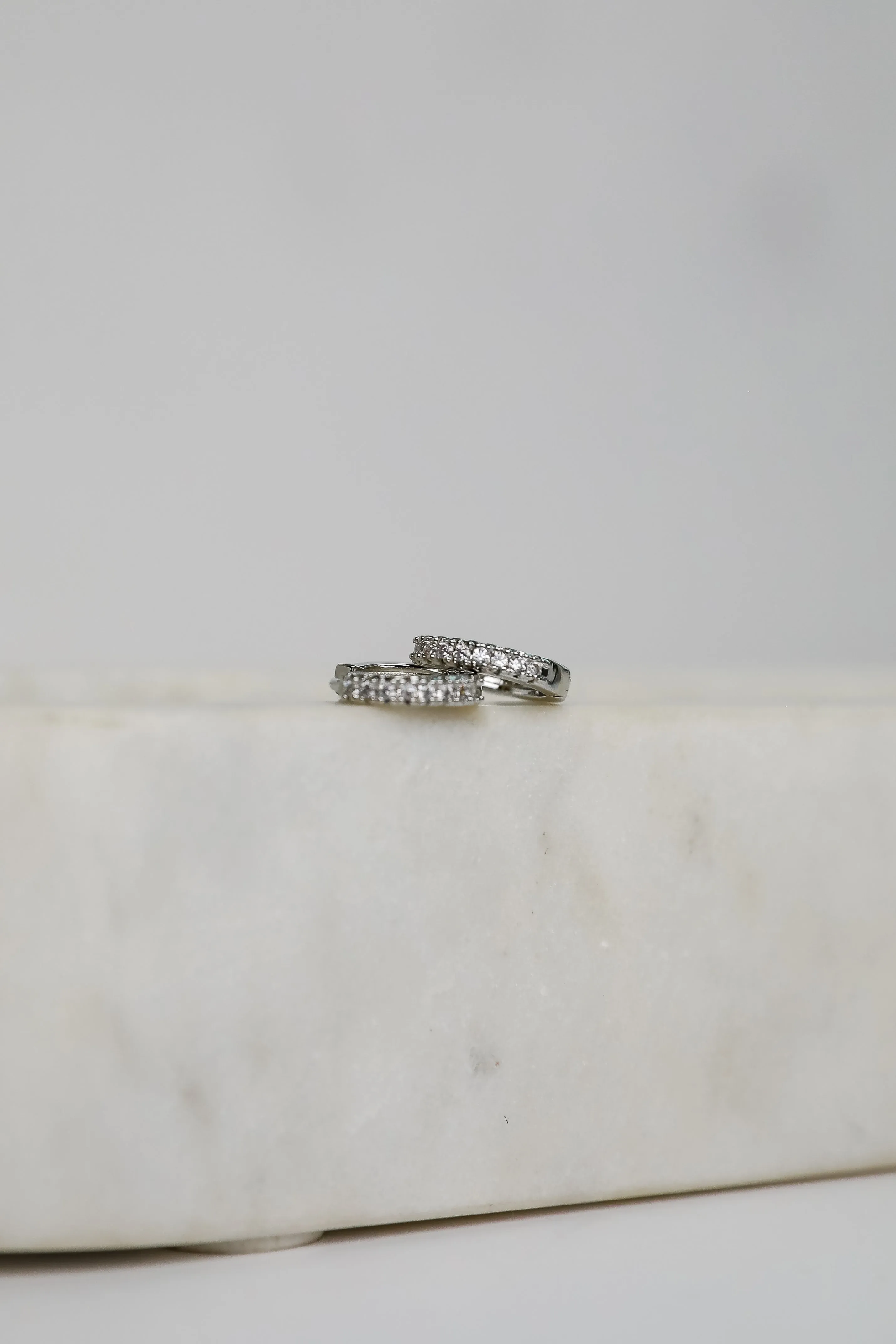 Kiara Rhinestone Mini Hoop Earrings