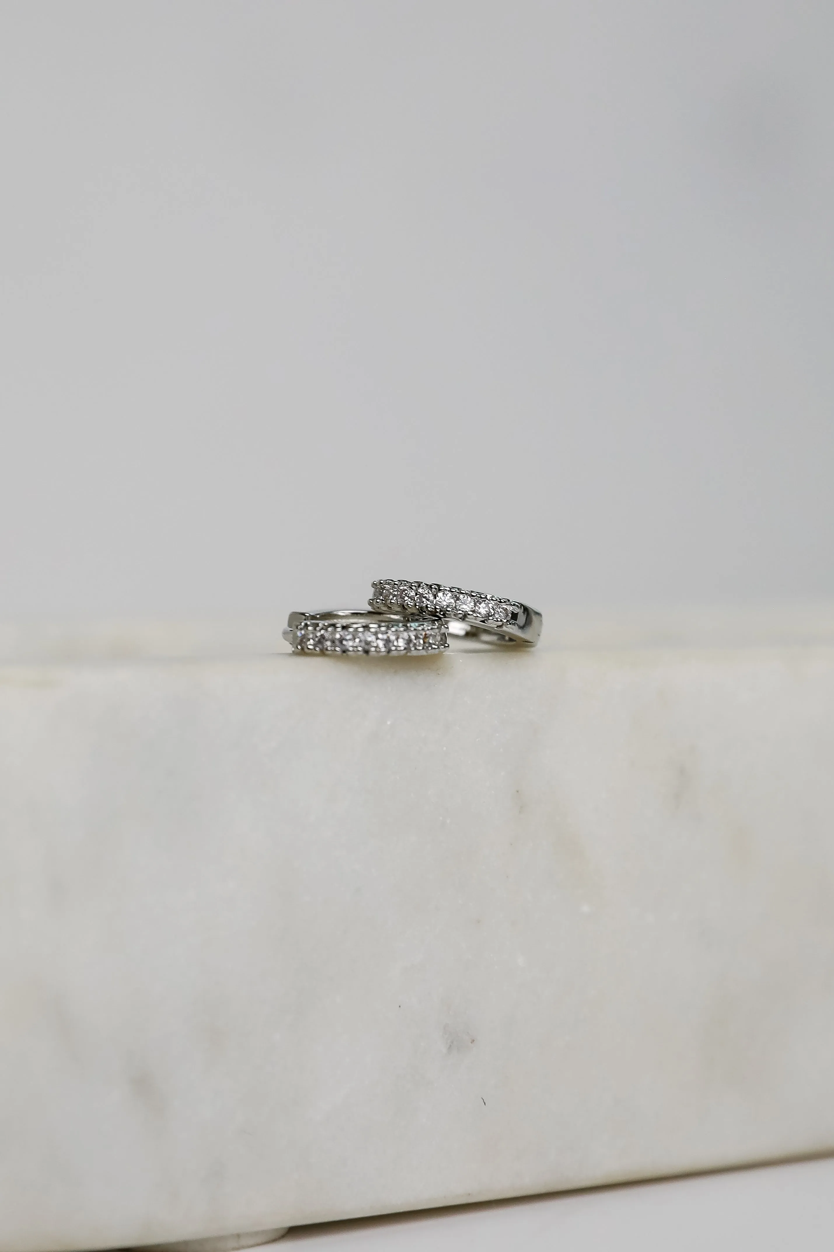 Kiara Rhinestone Mini Hoop Earrings