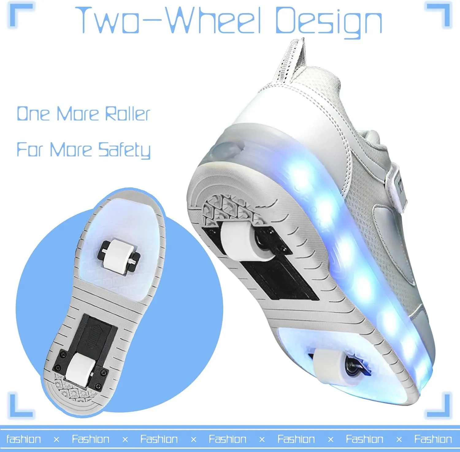 Kids Light Up Shoes with Wheels USB Chargable LED Light Up Roller Skates Shoes Best Gift for Christmas Halloween