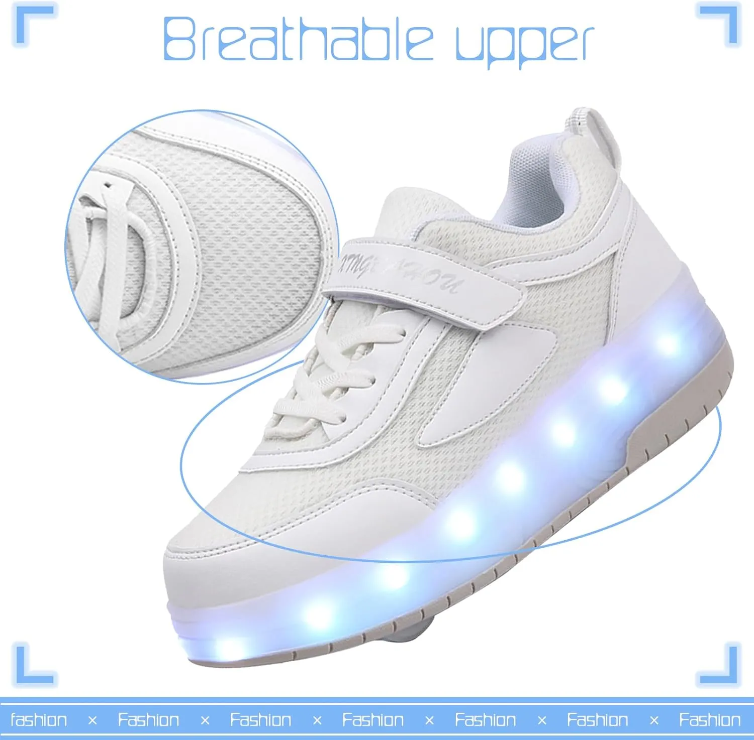 Kids Light Up Shoes with Wheels USB Chargable LED Light Up Roller Skates Shoes Best Gift for Christmas Halloween