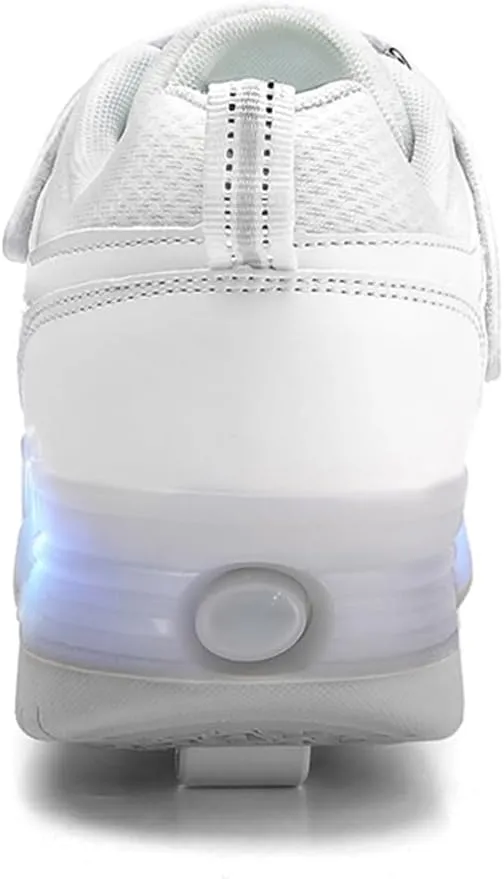 Kids Roller Skate Shoes with Retractable Wheels Rechargeable Led Light Up Sneakers for Christmas Birthday Gifts