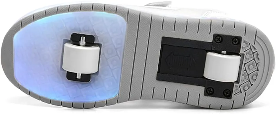 Kids Roller Skate Shoes with Retractable Wheels Rechargeable Led Light Up Sneakers for Christmas Birthday Gifts