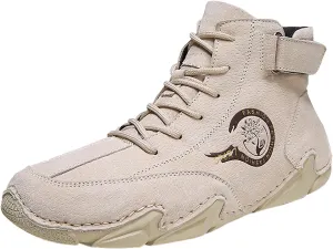 Men's Athletic Running Shoes High Top Hook Loop Short Boots Suede Lace Up Shoes Arch Support Men's 574v2 Classic Sneaker