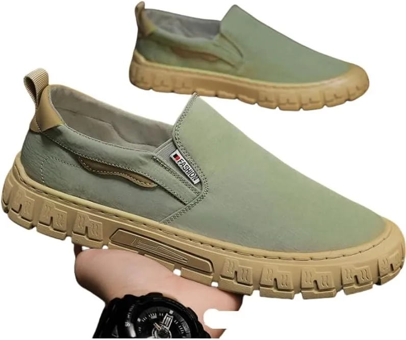 Men's Breathable Canvas-Bottom Casual Skate Shoes with Lace-Up Design - Ideal for Outdoor Leisure & Daily Wear