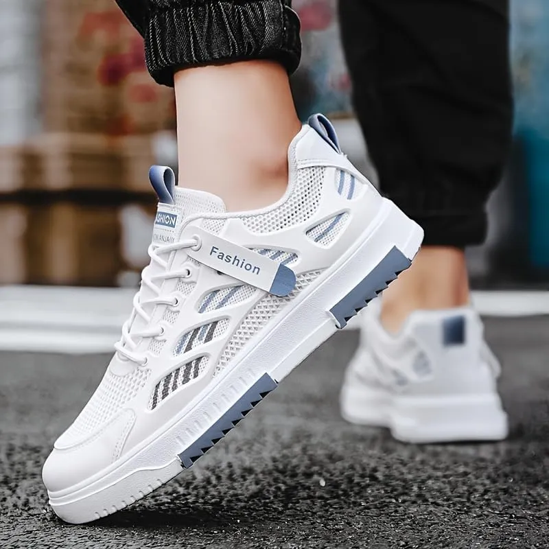 Men's Breathable Mesh Casual Skateboarding Shoes, Fashion Sneakers for Spring Summer