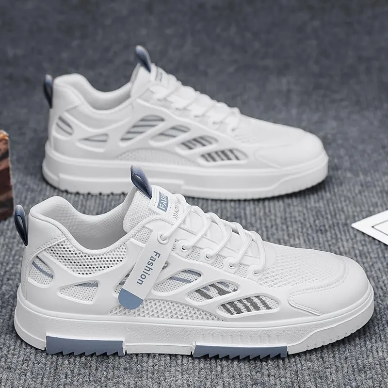 Men's Breathable Mesh Casual Skateboarding Shoes, Fashion Sneakers for Spring Summer