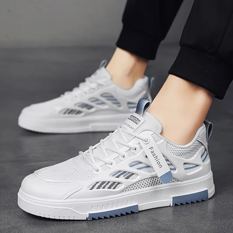 Men's Breathable Mesh Casual Skateboarding Shoes, Fashion Sneakers for Spring Summer