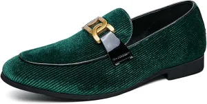 Mens Dress Shoes Velvet Loafers Double Monk Strap Vintage Fashion Slip-on Suede Loafers Non Slip Business Work Office Dress Shoes
