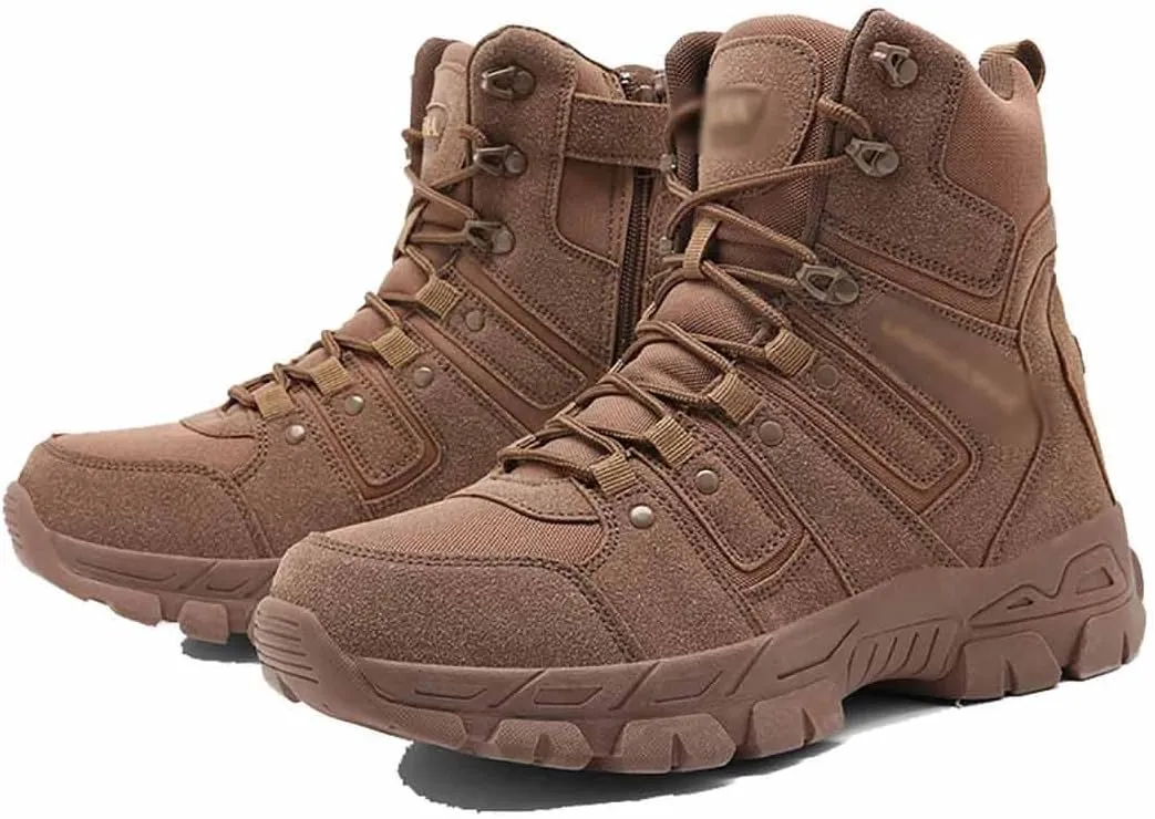 Men's Tactical Boots, Waterproof Hiking Work Boots, Breathable Desert Boots, Lightweight Military Boots, Outdoor Hiking Backpacking Boots, Anti-slip Jungle Boots For Men