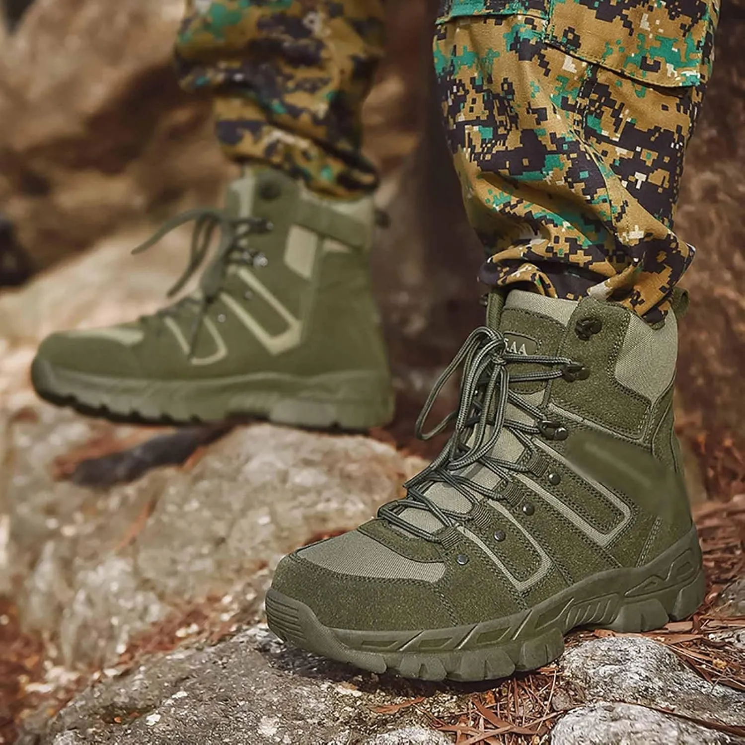 Men's Tactical Boots, Waterproof Hiking Work Boots, Breathable Desert Boots, Lightweight Military Boots, Outdoor Hiking Backpacking Boots, Anti-slip Jungle Boots For Men