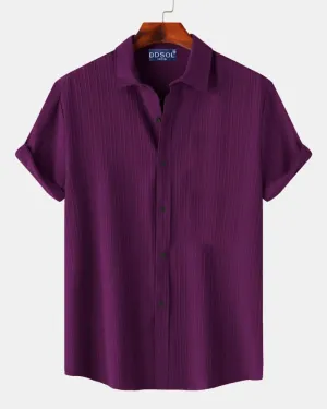 Men's Velvet Plum Ribbed Shirt-Duders