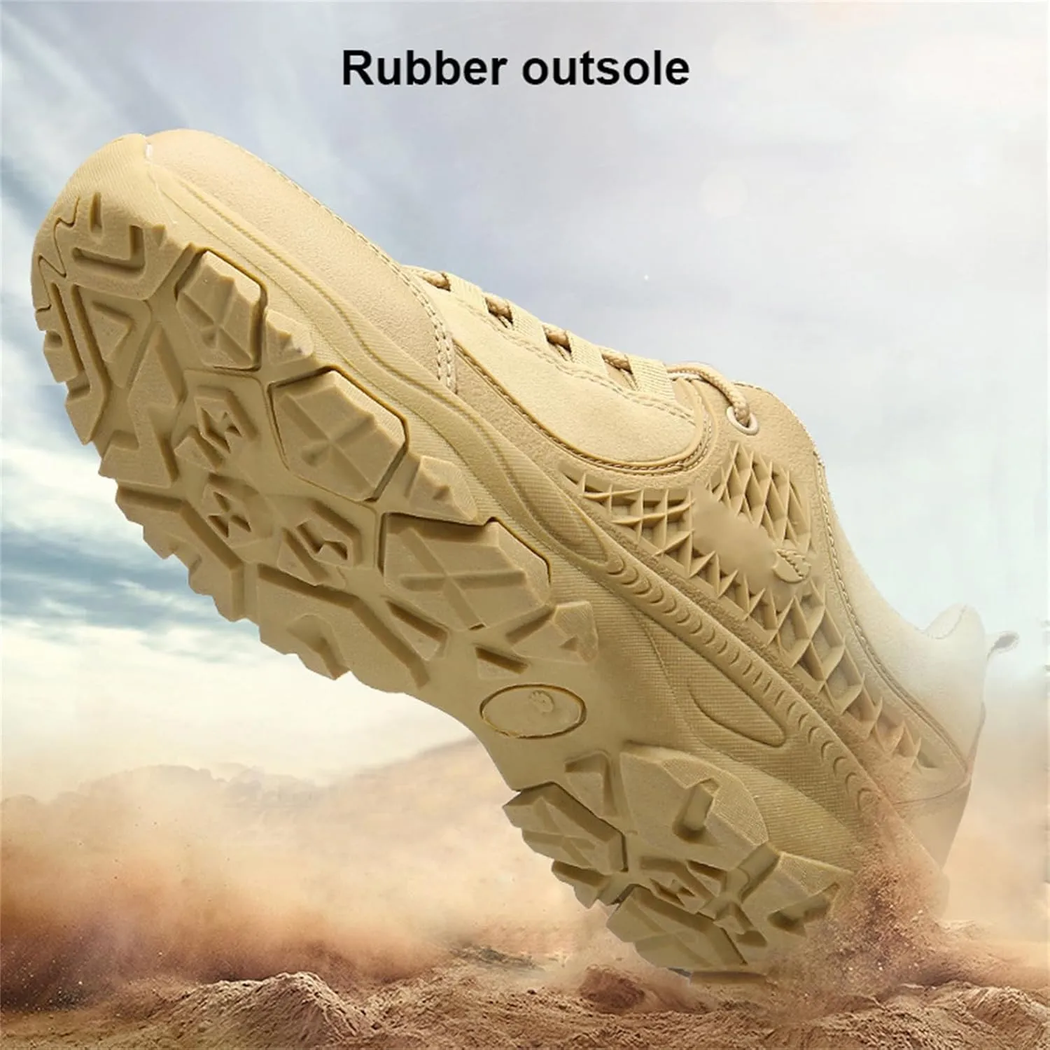 Men's Waterproof Hiking Boots, Military Tactical Boots for Men, Outdoor Lightweight Work Boots,Low Cut Training Shoes,for Outdoor Hiking, Rock Climbing, Hunting Etc