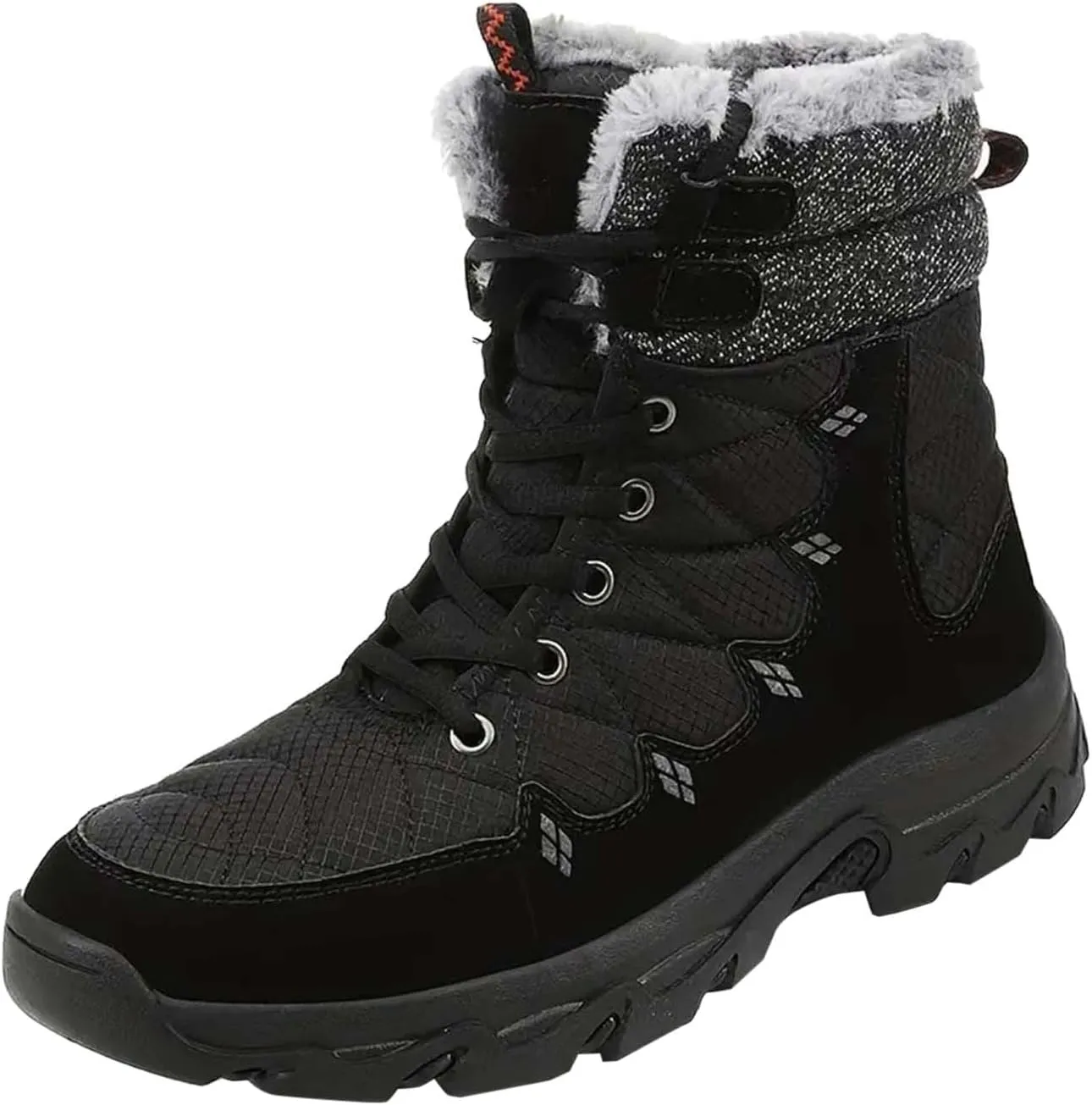 Men's Work Boots Soft Toe Hiking Sneakers Zip Up Fur Lined Women Safety Shoes Steel Toe Composite Safety Toe Waterproof Industrial Casual Hike Grounded Footwear