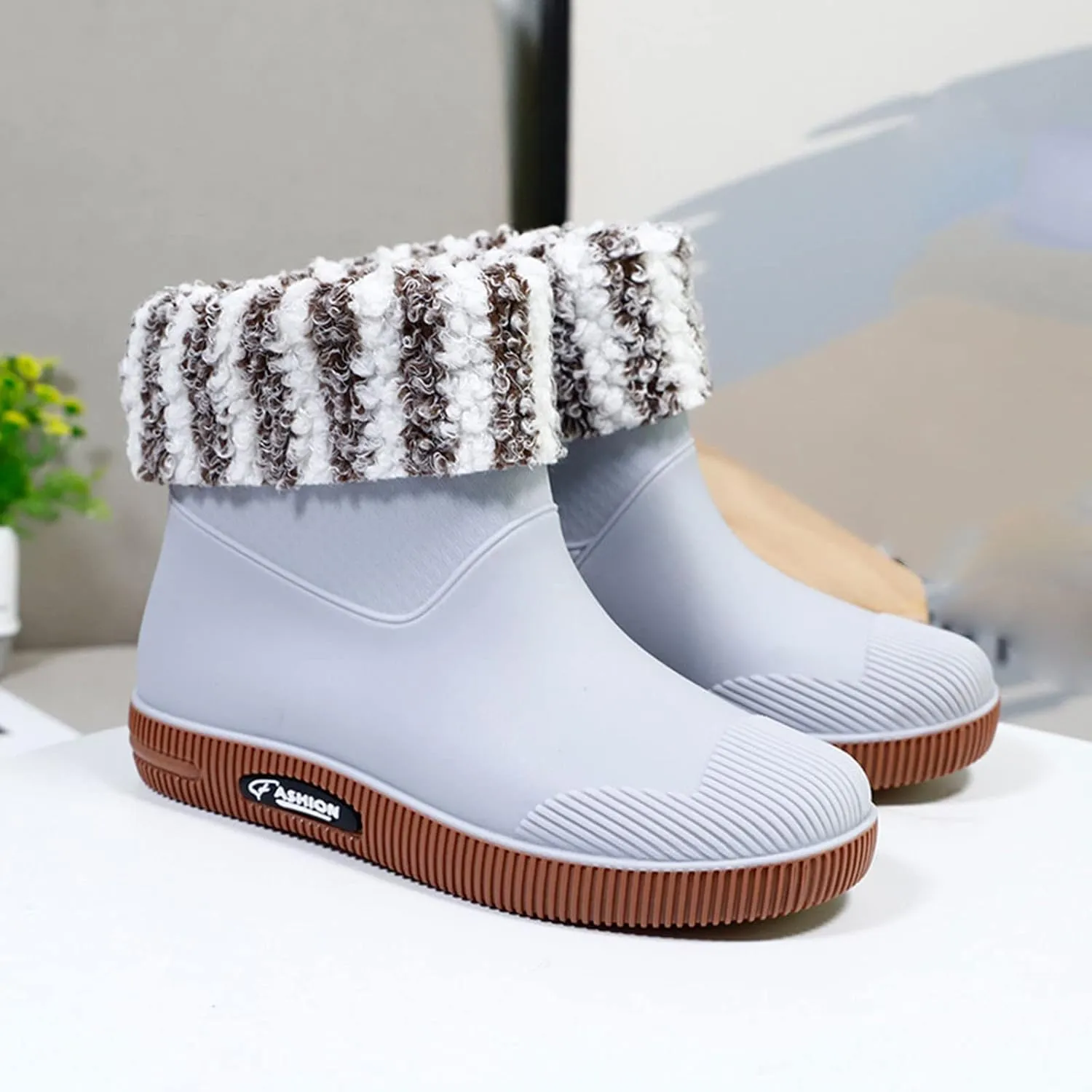 Mid Calf Rain Boots Womens Warm Lined Mens Grounded Footwear Fall Booties 2024 Orthopedic Barefoot Shoes Women Rain Boots Black Waterproof Mid Calf Womens Hiking Boots