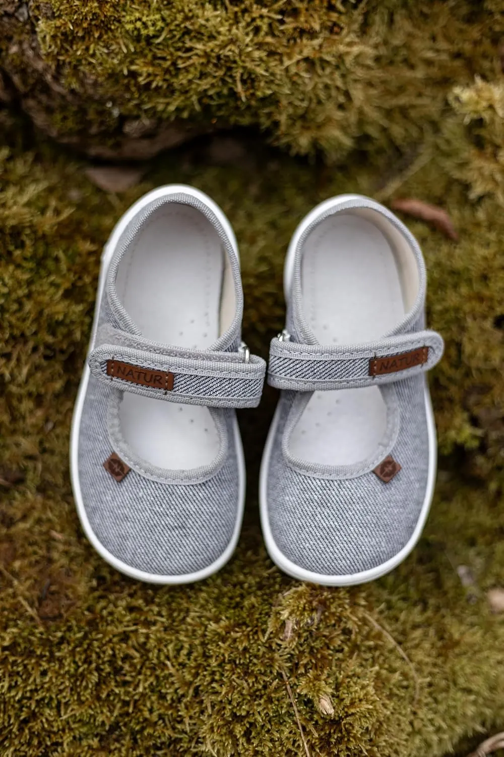 Natur Toddler Boys Canvas Shoes Textile with Patterns Loop Strap Non-Slip Sole