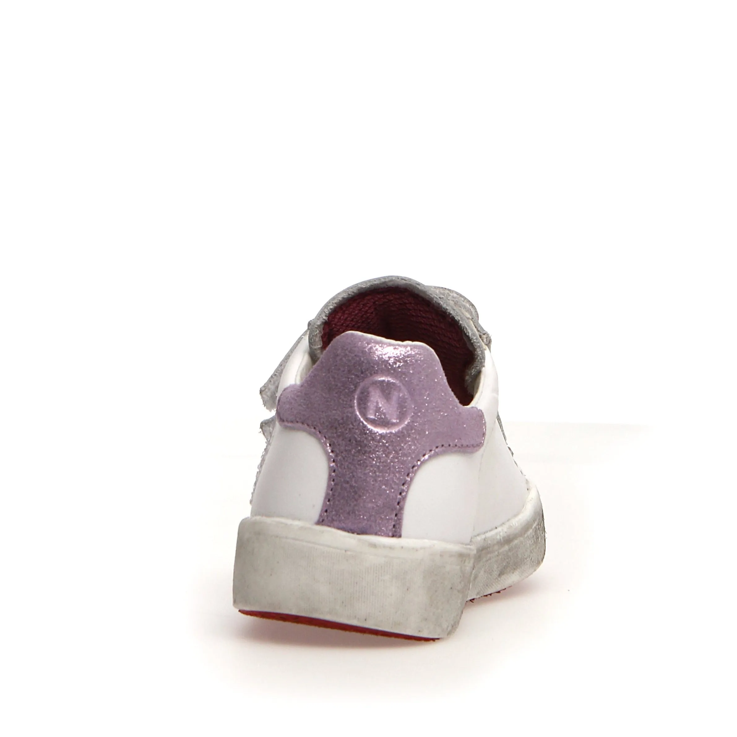 Naturino Girl's Annie VL Sneakers - White/Silver/Lilac