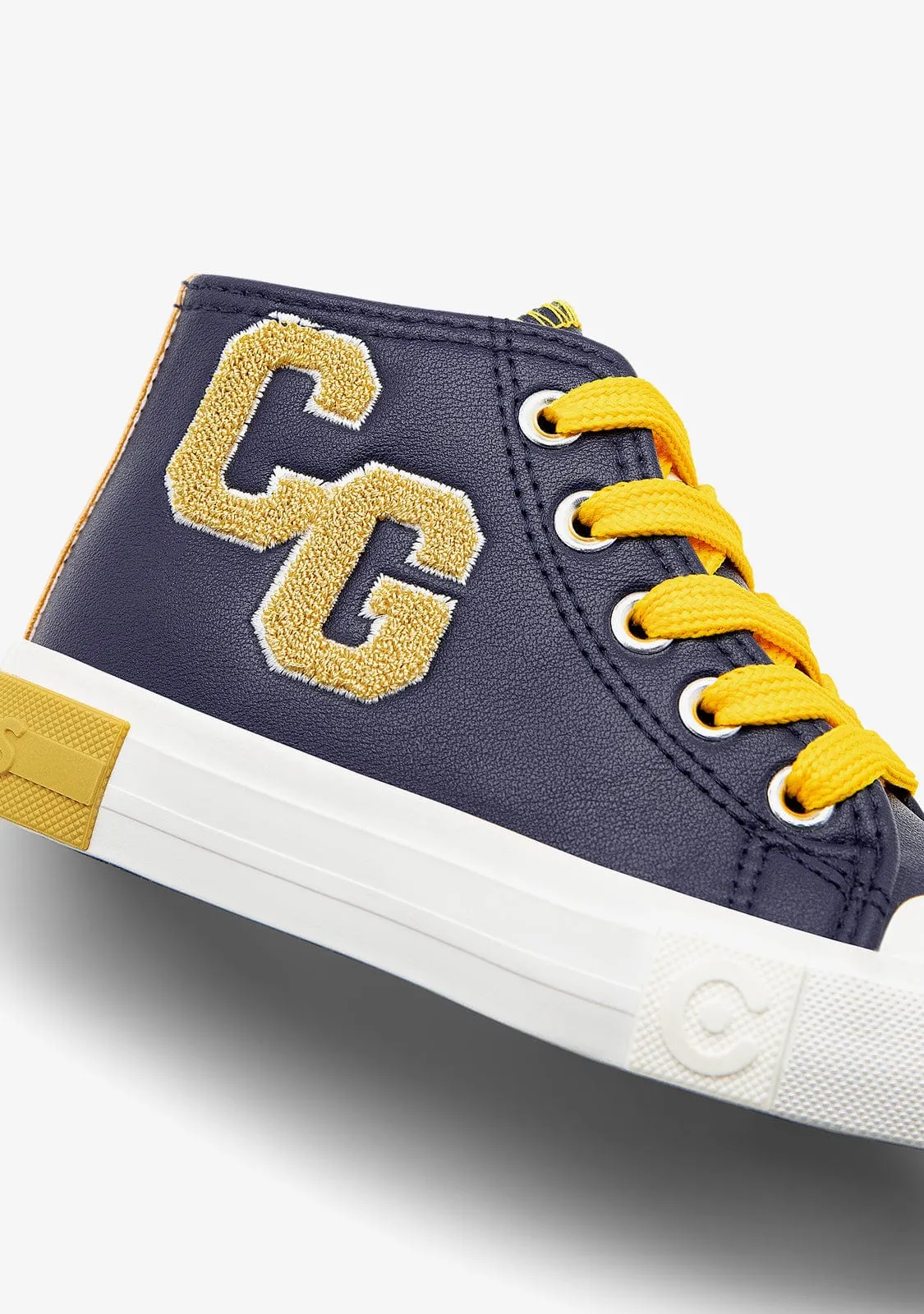 Navy Letters High Top Sneakers