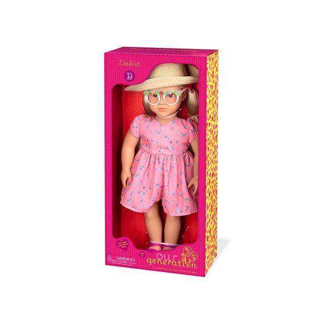 Our Generation Doll Doll With Floral Printed Dress & Sunhat, Dahlia