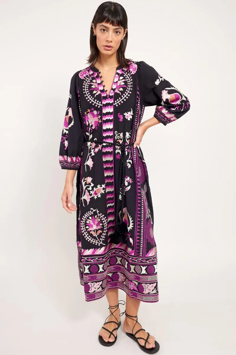 Pratchi Embroidered Dress