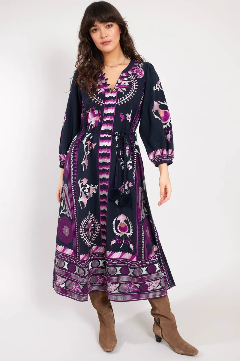 Pratchi Embroidered Dress