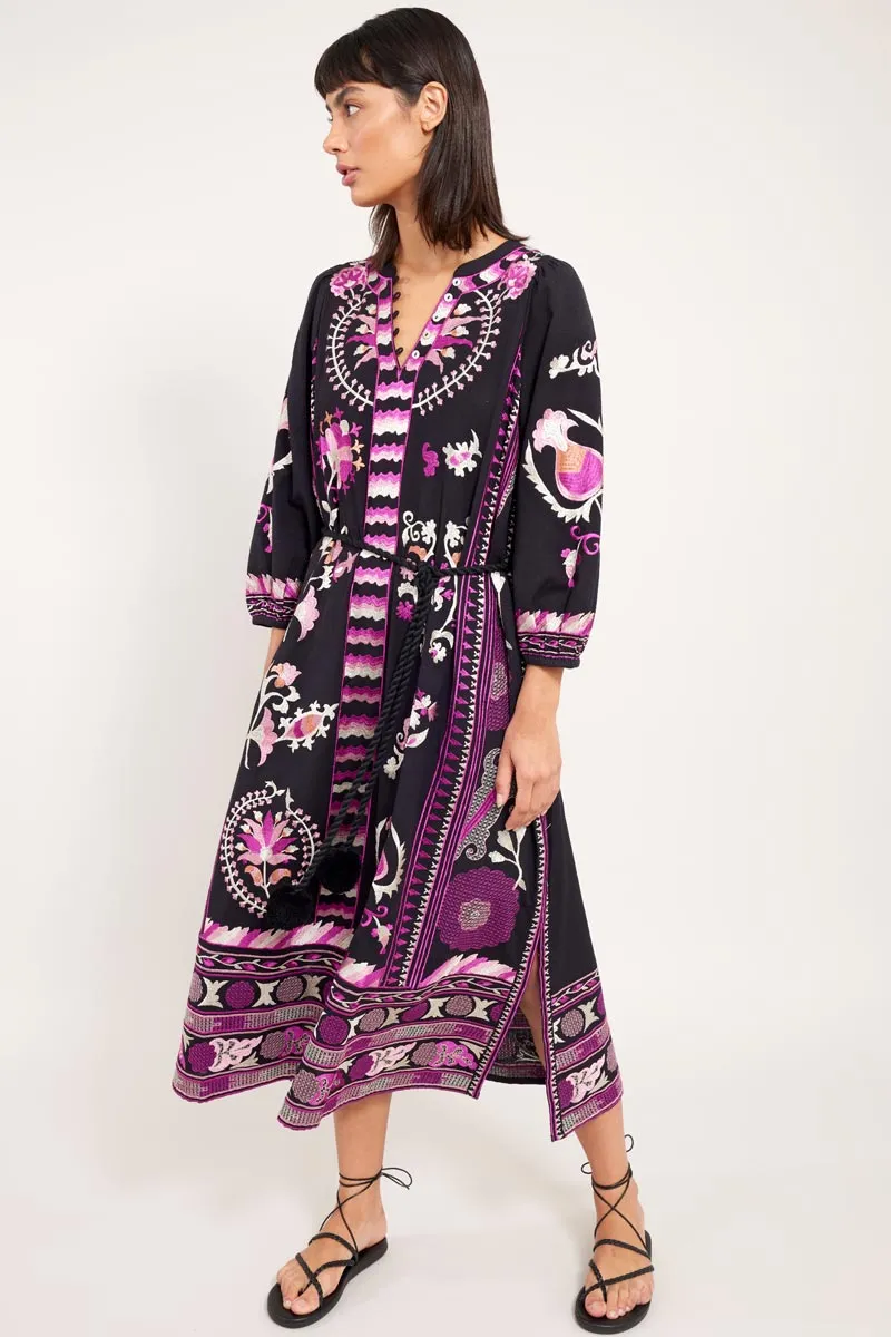 Pratchi Embroidered Dress